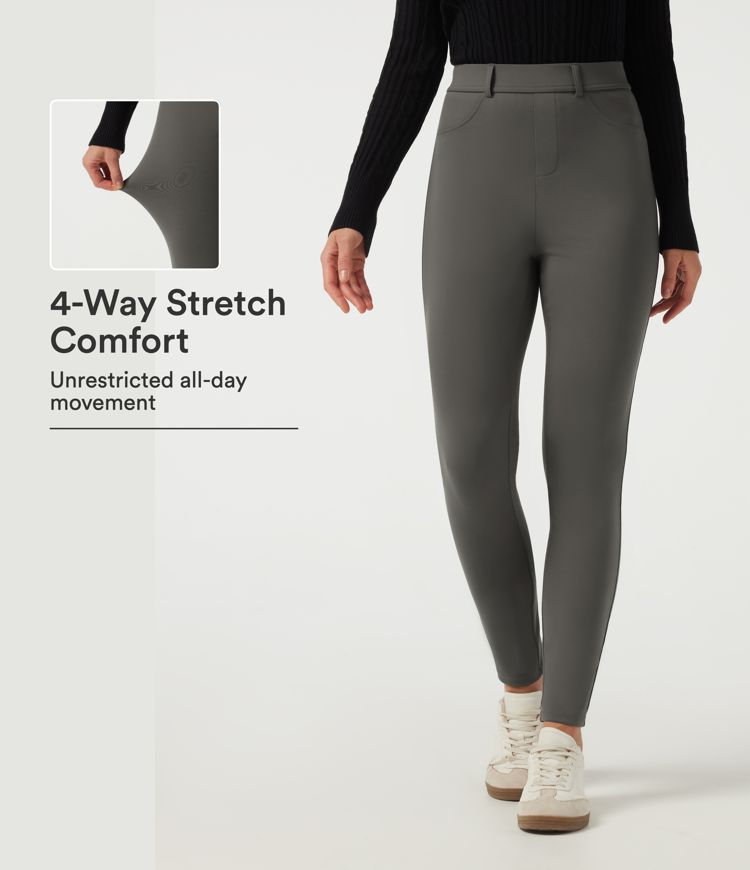 Halara Flex™ DayStretch High Waisted Slim Work Pants with Pockets Halara Flex™ DayStretch High Waisted Slim Work Pants with Pockets