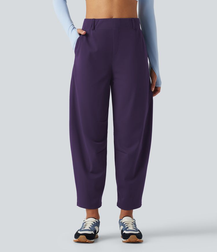 Pantalon de danse DayStretch taille haute coupe barrel avec poches