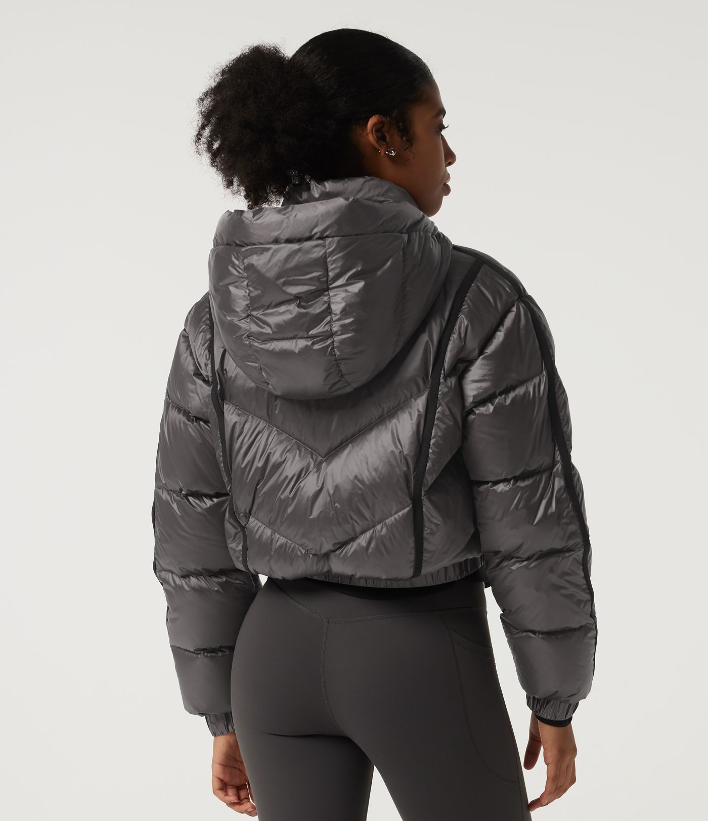 Hooded Long Sleeve Casual Down Jacket with Pockets