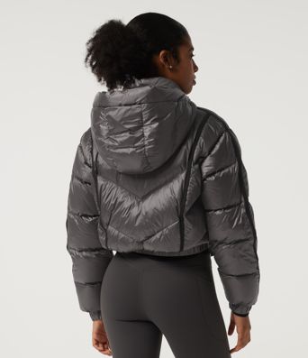 Hooded Long Sleeve Casual Down Jacket with Pockets