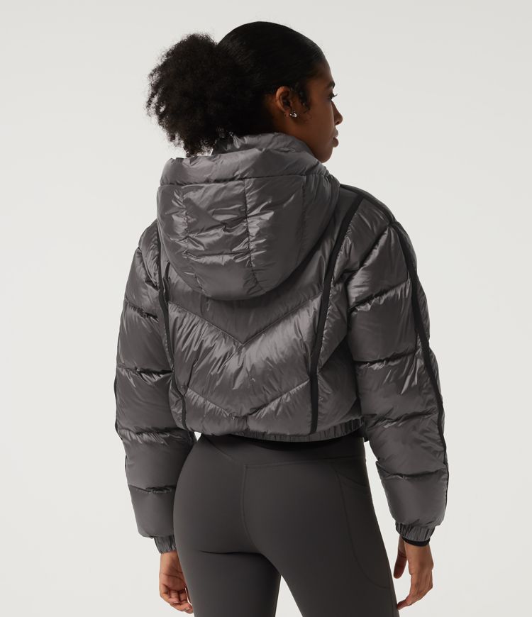 Hooded Long Sleeve Casual Down Jacket with Pockets