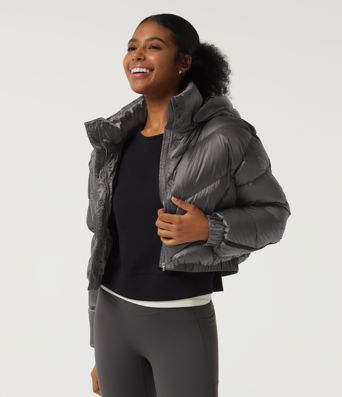 Hooded Long Sleeve Casual Down Jacket with Pockets