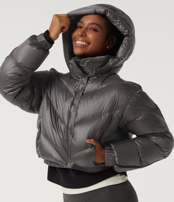 Hooded Long Sleeve Casual Down Jacket with Pockets