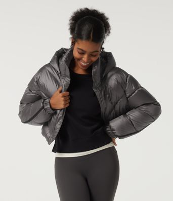 Hooded Long Sleeve Casual Down Jacket with Pockets