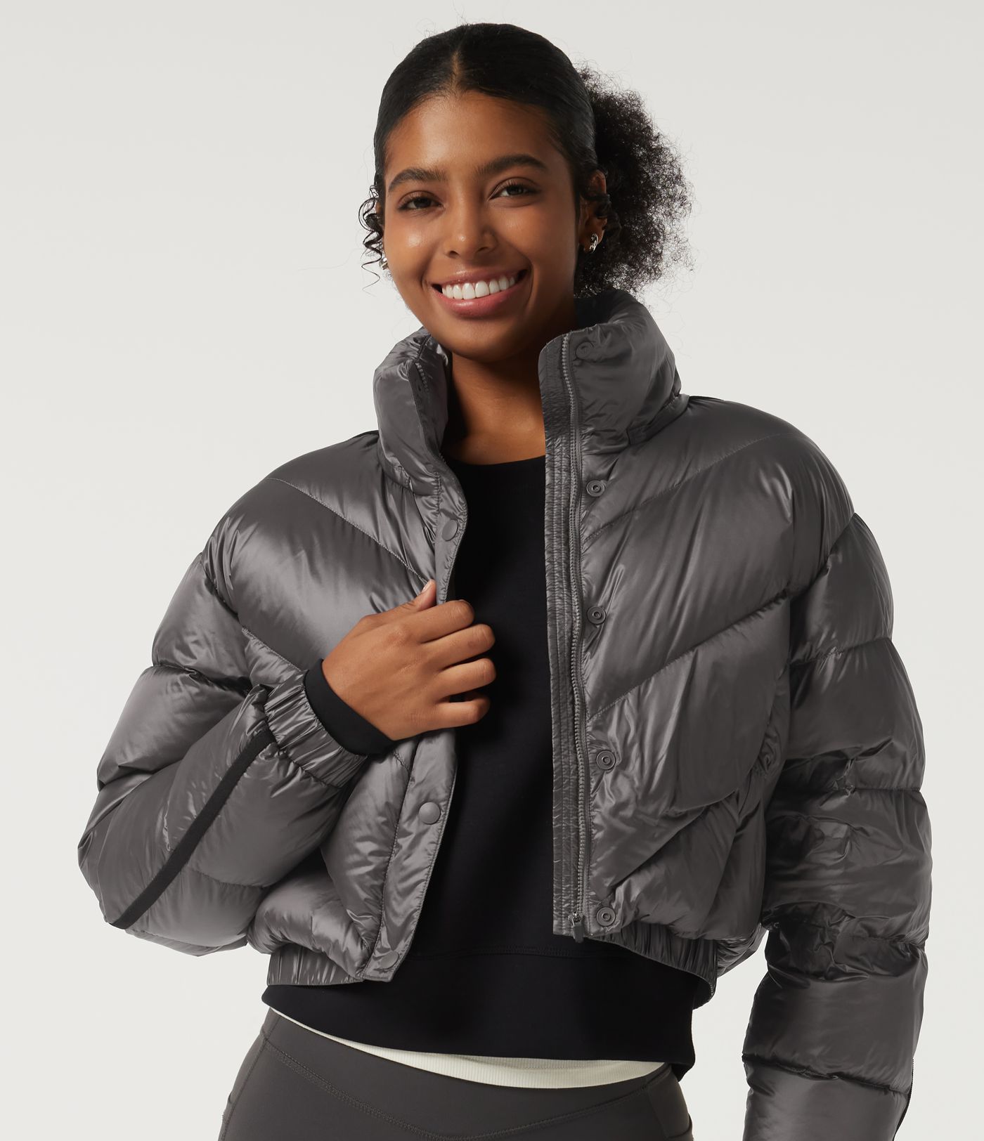 Hooded Long Sleeve Casual Down Jacket with Pockets