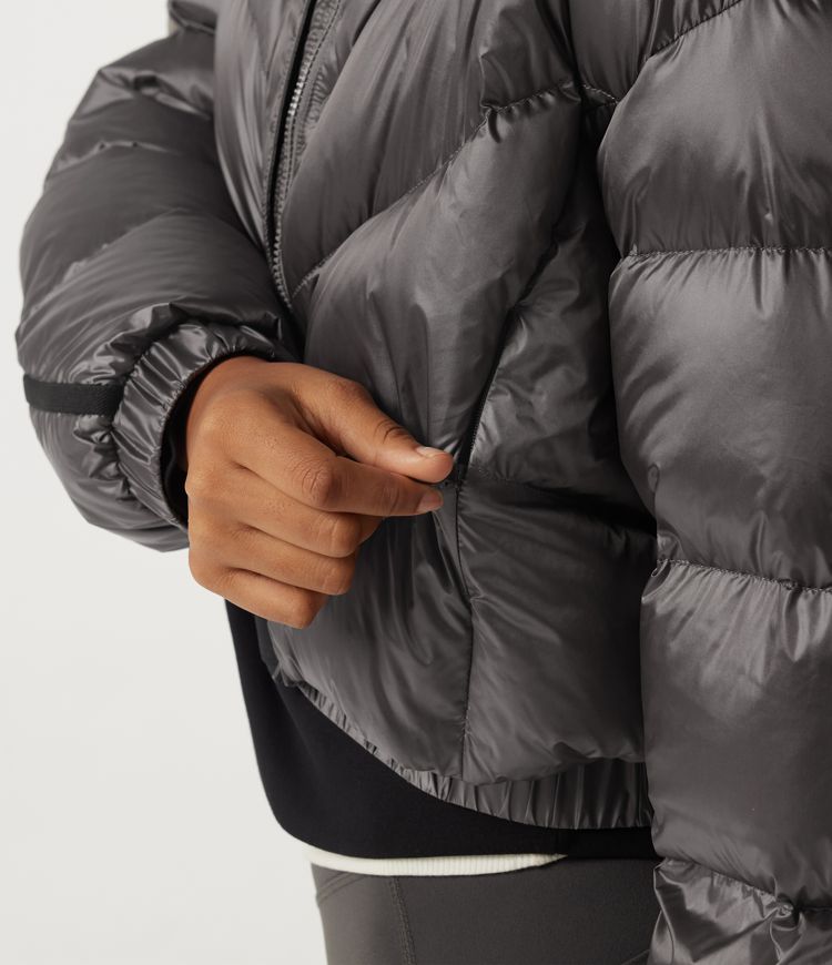 Hooded Long Sleeve Casual Down Jacket with Pockets