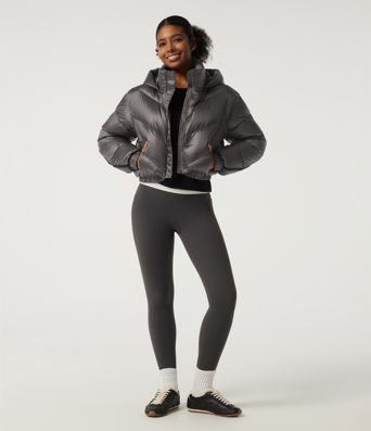 Hooded Long Sleeve Casual Down Jacket with Pockets