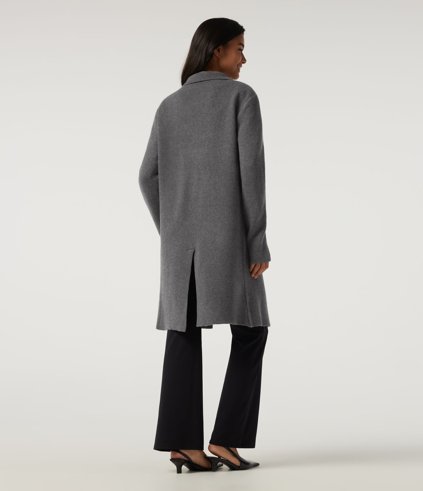 Long Sleeve Longline Work Cardigan with Pockets