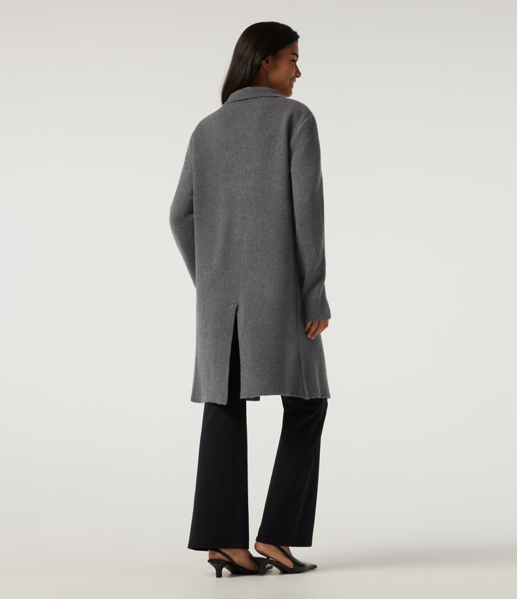 Long Sleeve Longline Work Cardigan with Pockets