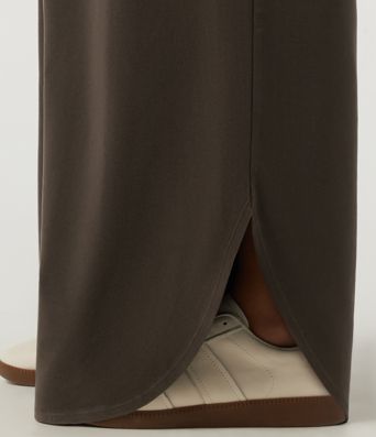 Wrinkle Recovery High Waisted Baggy Split Hem Corduroy Casual Pant with Pockets