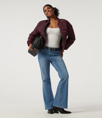 Round Neck Long Sleeve Casual Bomber Jacket with Pockets Round Neck Long Sleeve Casual Bomber Jacket with Pockets
