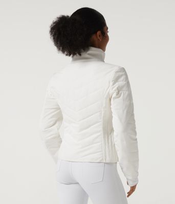 PuffFlex Veste rembourrée matelassée décontractée à col montant, manches longues, avec poches et ouvertures pour les pouces PuffFlex Veste rembourrée matelassée décontractée à col montant, manches longues, avec poches et ouvertures pour les pouces