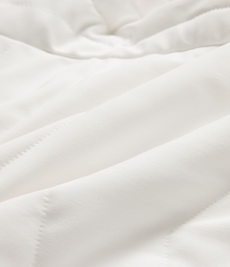 PuffFlex Veste rembourrée matelassée décontractée à col montant, manches longues, avec poches et ouvertures pour les pouces PuffFlex Veste rembourrée matelassée décontractée à col montant, manches longues, avec poches et ouvertures pour les pouces
