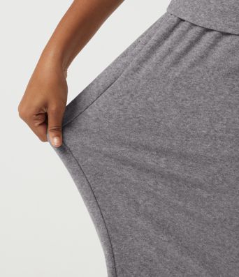 High Waisted Foldover Flare Fleece Casual Pants with Pockets High Waisted Foldover Flare Fleece Casual Pants with Pockets
