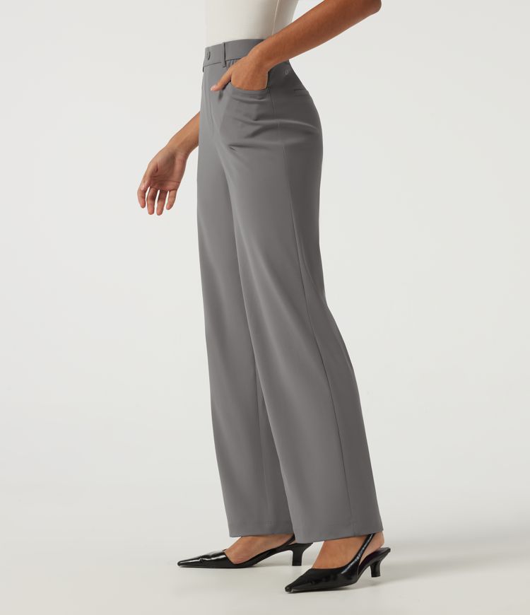 Halara DayStretch™ High Waisted Straight Leg Work Pants with Pockets Halara DayStretch™ High Waisted Straight Leg Work Pants with Pockets