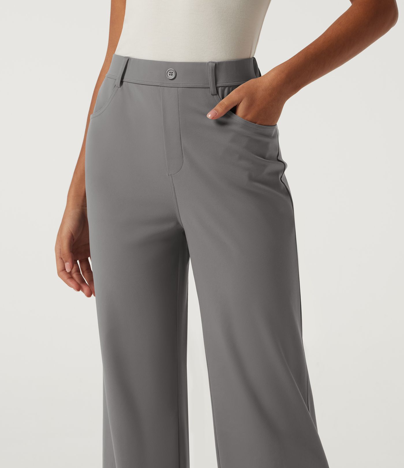 Halara DayStretch™ High Waisted Straight Leg Work Pants with Pockets Halara DayStretch™ High Waisted Straight Leg Work Pants with Pockets