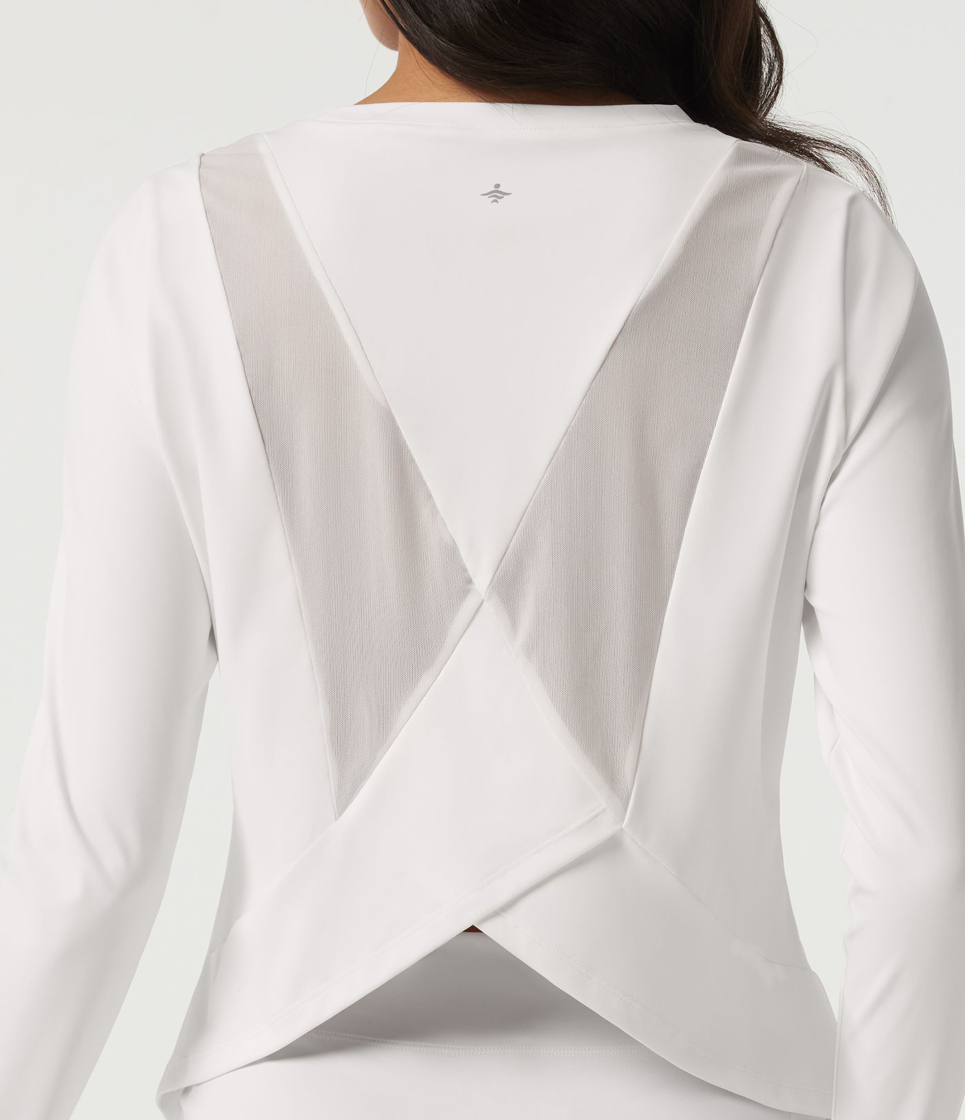 SoftlyZero™ luftiges Rundhals-Top mit langen Ärmeln und Mesh-Rücken für Yoga und Sport SoftlyZero™ luftiges Rundhals-Top mit langen Ärmeln und Mesh-Rücken für Yoga und Sport
