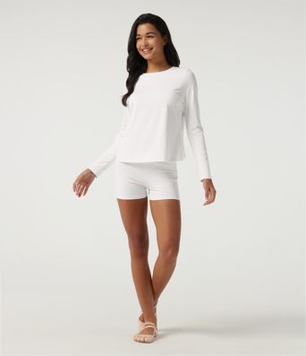 SoftlyZero™ luftiges Rundhals-Top mit langen Ärmeln und Mesh-Rücken für Yoga und Sport SoftlyZero™ luftiges Rundhals-Top mit langen Ärmeln und Mesh-Rücken für Yoga und Sport