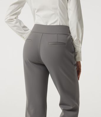 High Waisted Flare Fleece Work Pants with Pockets