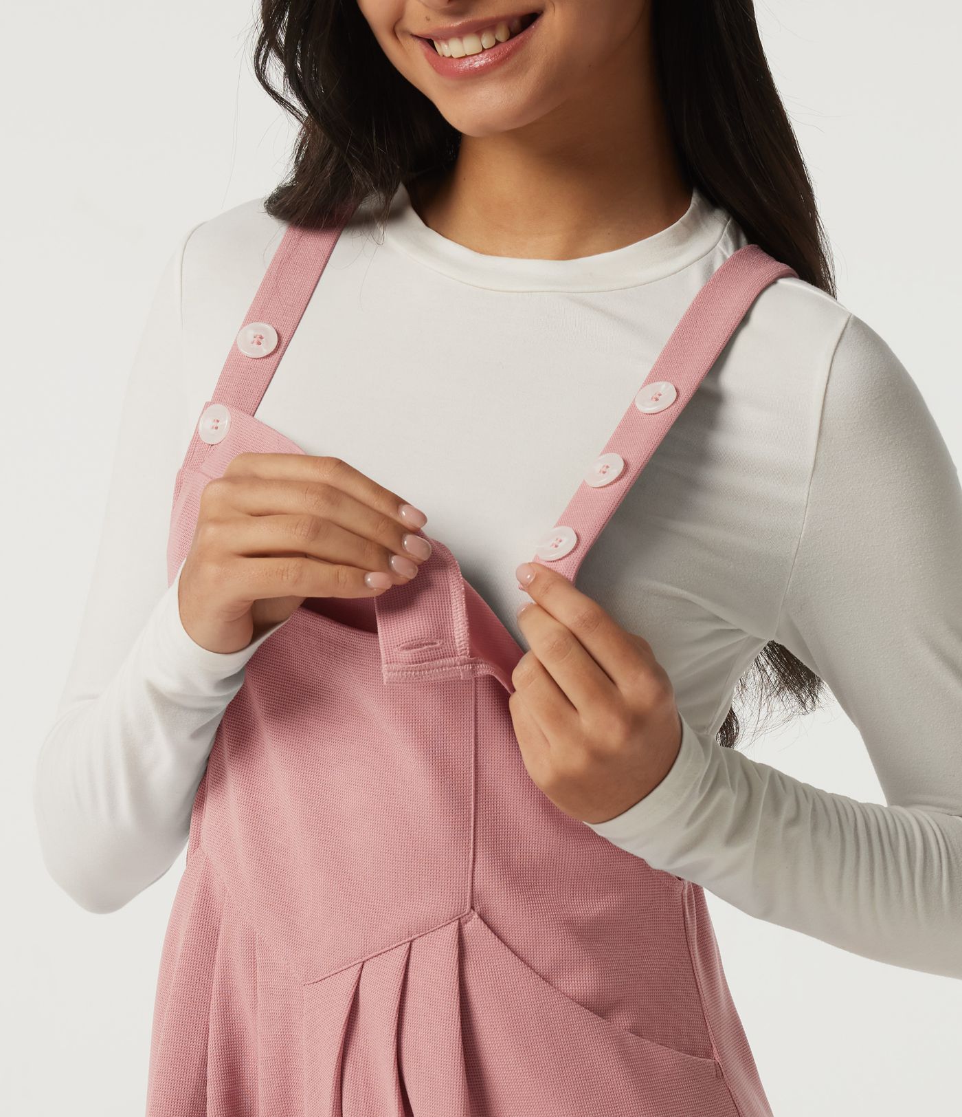Square Neck Sleeveless Tapered Waffle Casual Overalls with Pockets