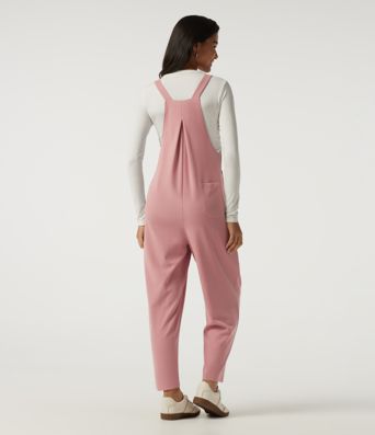 Square Neck Sleeveless Tapered Waffle Casual Overalls with Pockets