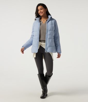 PuffFlex — veste matelassée déperlante durable, col montant, manches longues, style décontracté, avec poches et passe-pouces