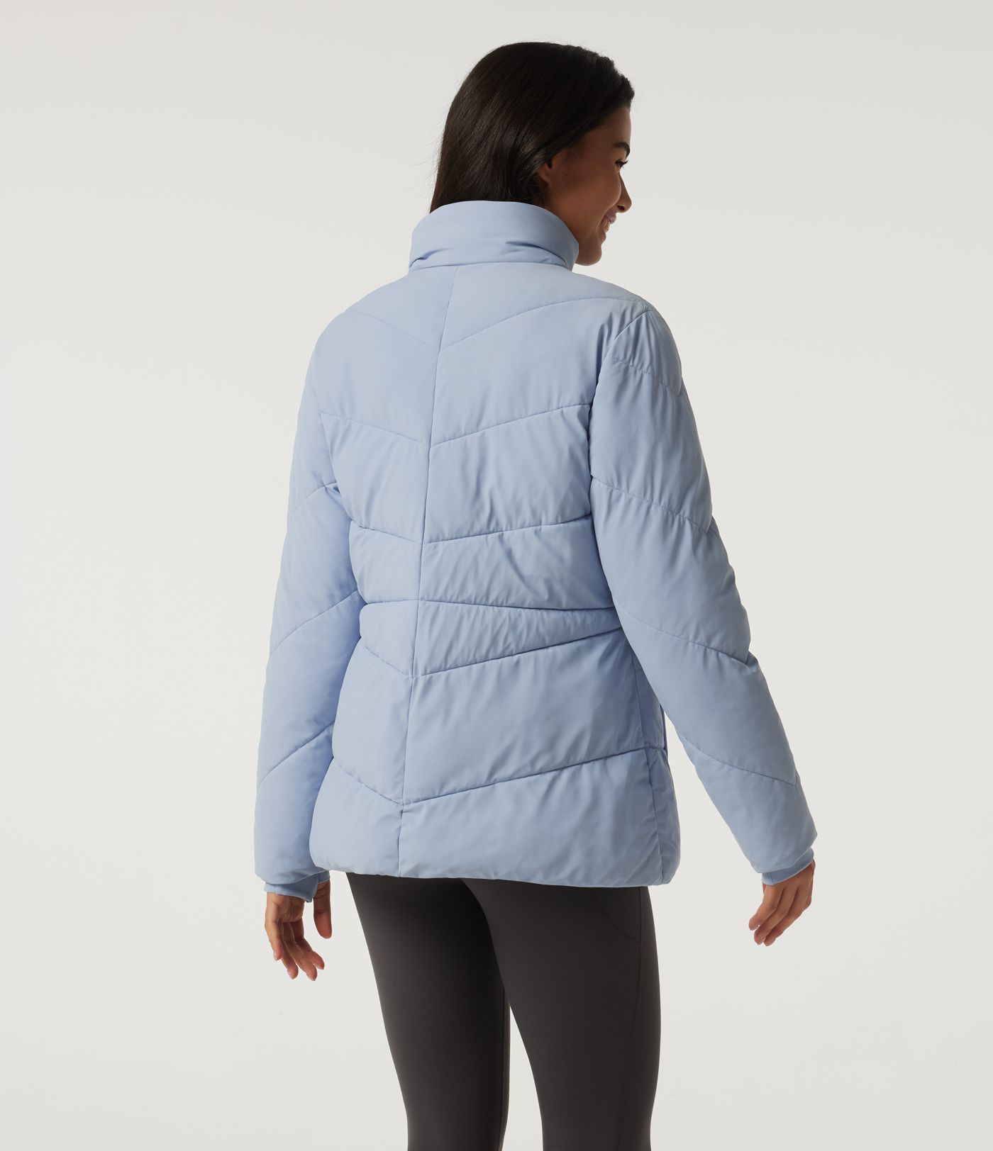 PuffFlex — veste matelassée déperlante durable, col montant, manches longues, style décontracté, avec poches et passe-pouces