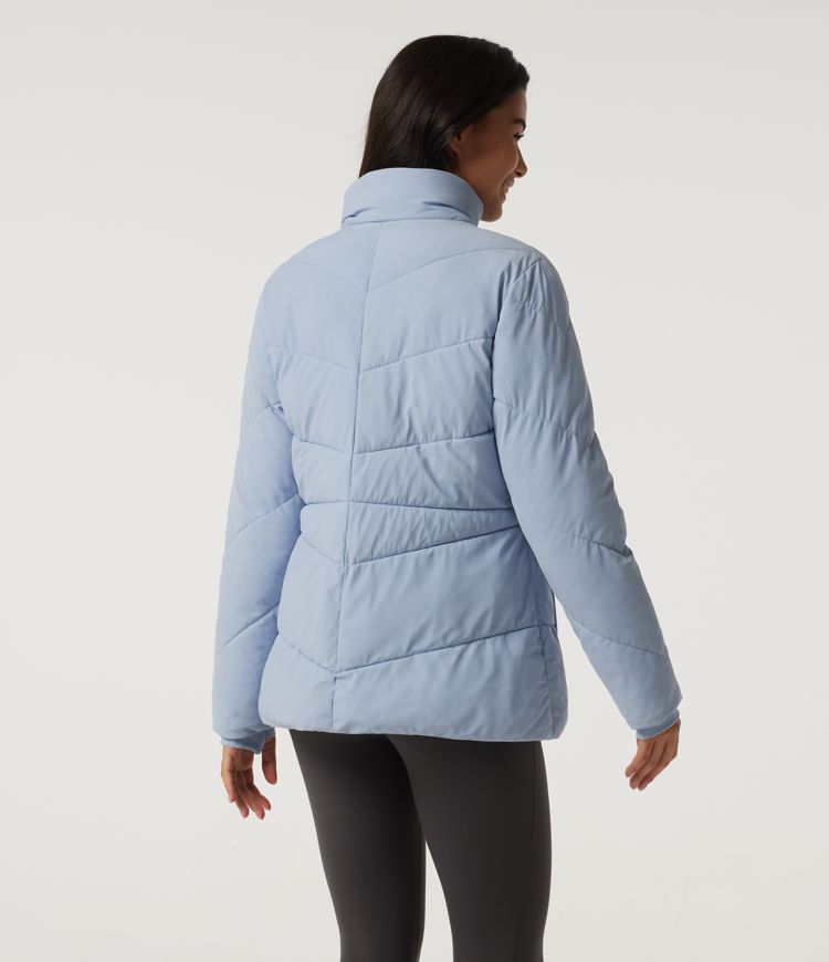 PuffFlex — veste matelassée déperlante durable, col montant, manches longues, style décontracté, avec poches et passe-pouces