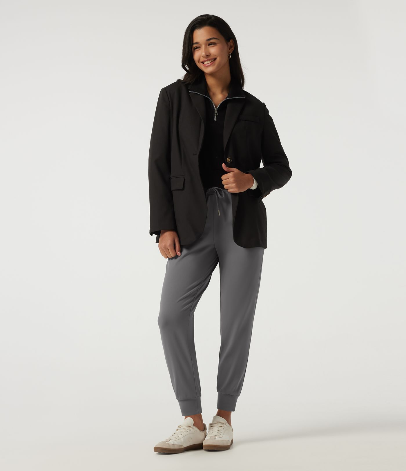 Mid Rise Drawstring Fleece Work Joggers with Pockets
