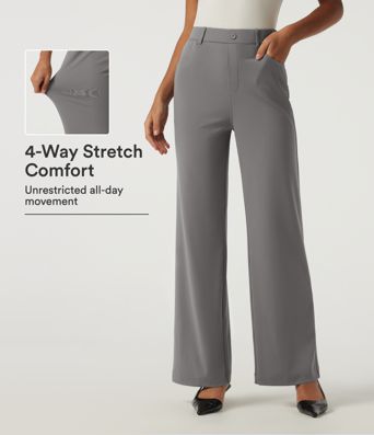 Halara DayStretch™ High Waisted Straight Leg Work Pants with Pockets Halara DayStretch™ High Waisted Straight Leg Work Pants with Pockets