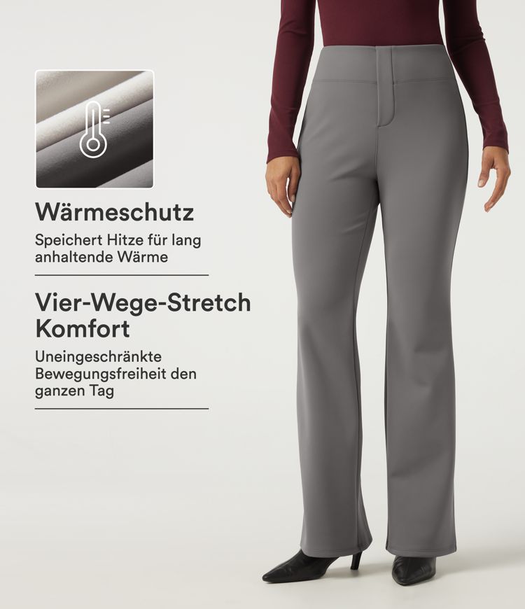 Silent Storm Büro-Schlaghose mit hohem Bund und Seitentaschen / 1