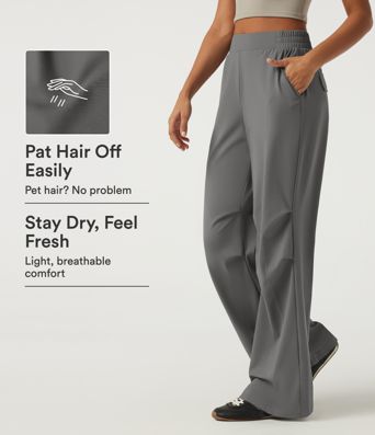 Patitoff™ 2.0 běžecké joggery odolné proti zvířecím chlupům, s vysokým pasem, nastavitelným lemem a kapsami Patitoff™ 2.0 běžecké joggery odolné proti zvířecím chlupům, s vysokým pasem, nastavitelným lemem a kapsami