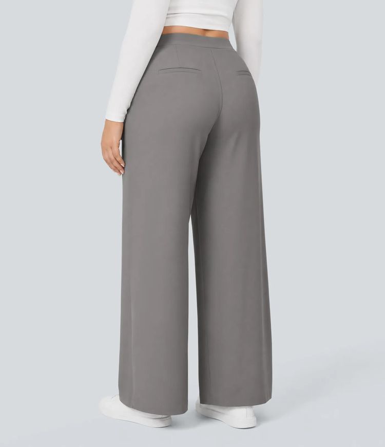 Halara Flex™ DayStretch High Waisted Pocket Straight Leg Work Plus Size Trousers Halara Flex™ DayStretch High Waisted Pocket Straight Leg Work Plus Size Trousers
