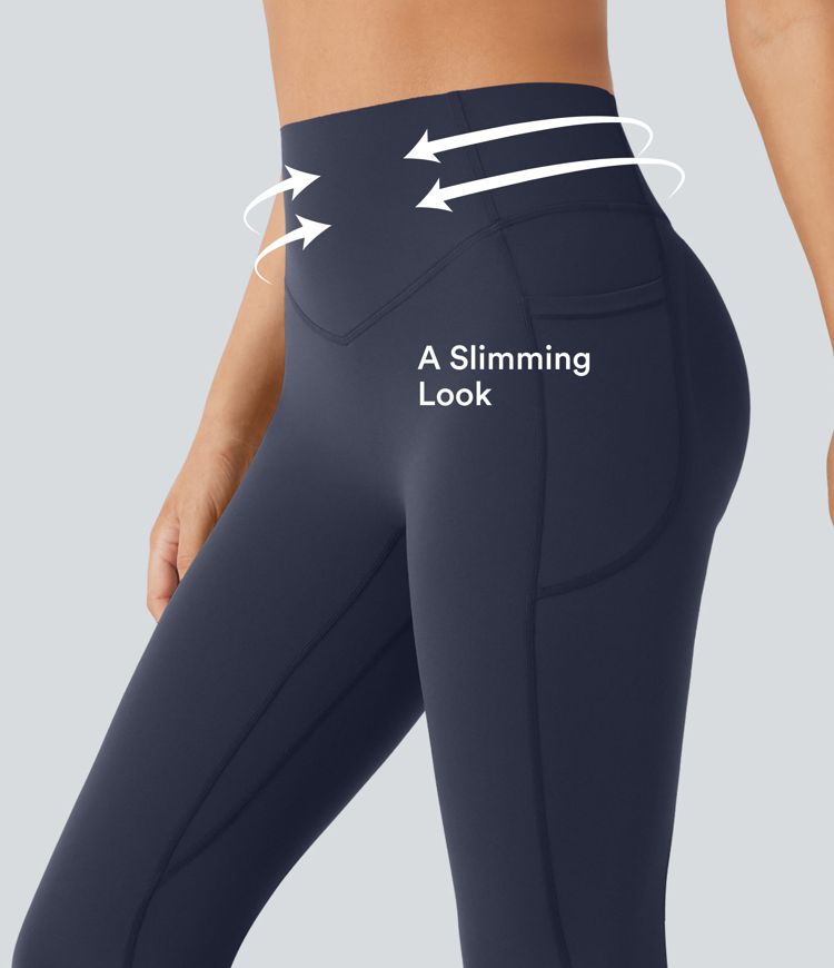 Halara UltraSculpt™ High Waisted Scrunch Butt Lifting Tummy Control Pocket Shaping Yoga Bootcut Leggings