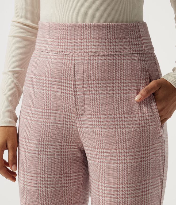 Halara Flex™ High Waisted Tapered Plaid Work Pants with Pockets