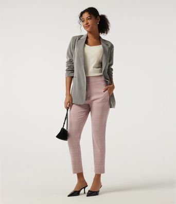 Halara Flex™ High Waisted Tapered Plaid Work Pants with Pockets