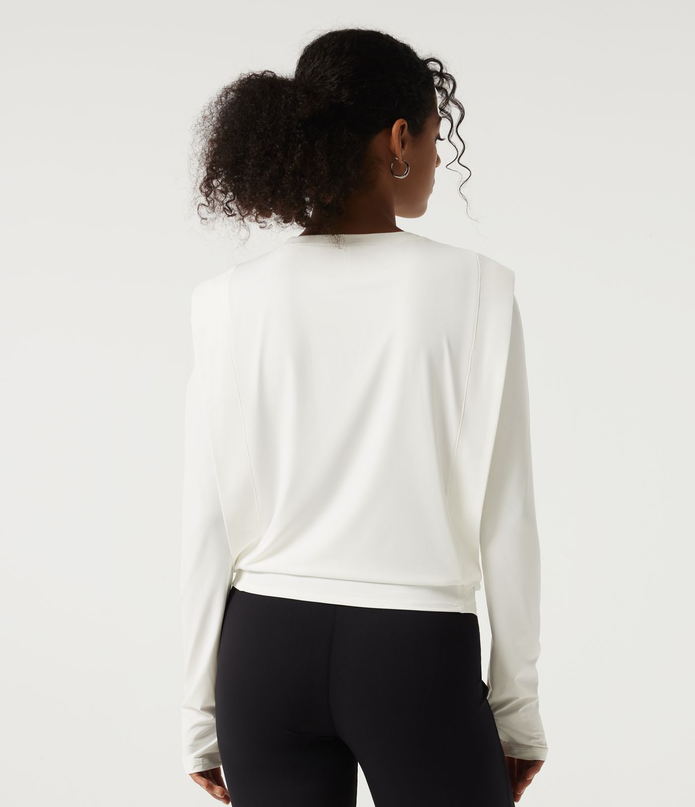 Round Neck Long Sleeve InstantCool Yoga Sports Top with Thumbholes-UPF50+ Round Neck Long Sleeve InstantCool Yoga Sports Top with Thumbholes-UPF50+