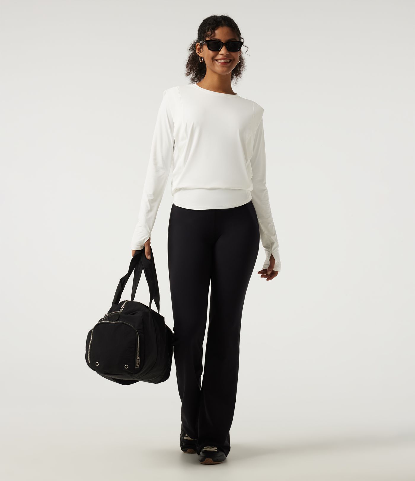 Round Neck Long Sleeve InstantCool Yoga Sports Top with Thumbholes-UPF50+ Round Neck Long Sleeve InstantCool Yoga Sports Top with Thumbholes-UPF50+
