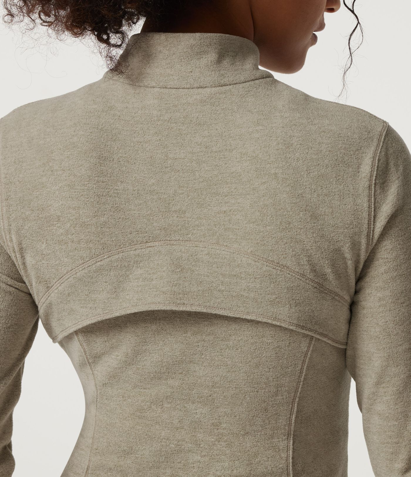 Stand Collar Long Sleeve Fleece Workout Jacket with Pockets and Thumb Holes Stand Collar Long Sleeve Fleece Workout Jacket with Pockets and Thumb Holes