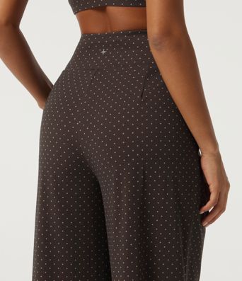 High Waisted Wide Leg Polka Dot Yoga Pants with Pockets High Waisted Wide Leg Polka Dot Yoga Pants with Pockets