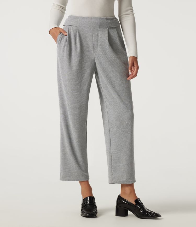 Pantalon de bureau Halara Flex™ taille mi-haute coupe fuselée gaufrée avec fronces et poches Pantalon de bureau Halara Flex™ taille mi-haute coupe fuselée gaufrée avec fronces et poches