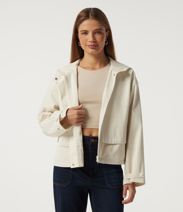 Hooded Long Sleeve Casual Jacket with Pockets