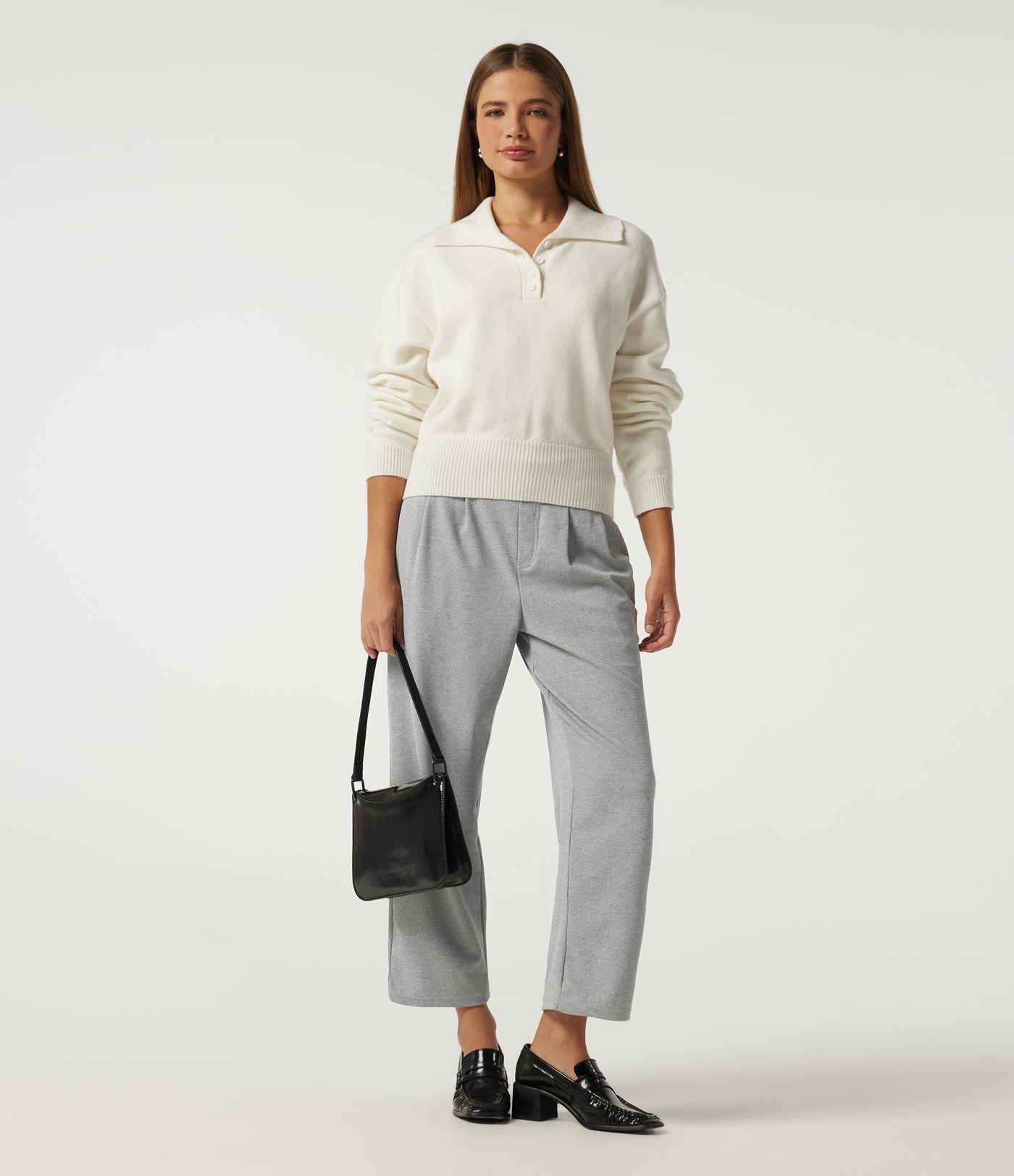 Pantalon de bureau Halara Flex™ taille mi-haute coupe fuselée gaufrée avec fronces et poches Pantalon de bureau Halara Flex™ taille mi-haute coupe fuselée gaufrée avec fronces et poches