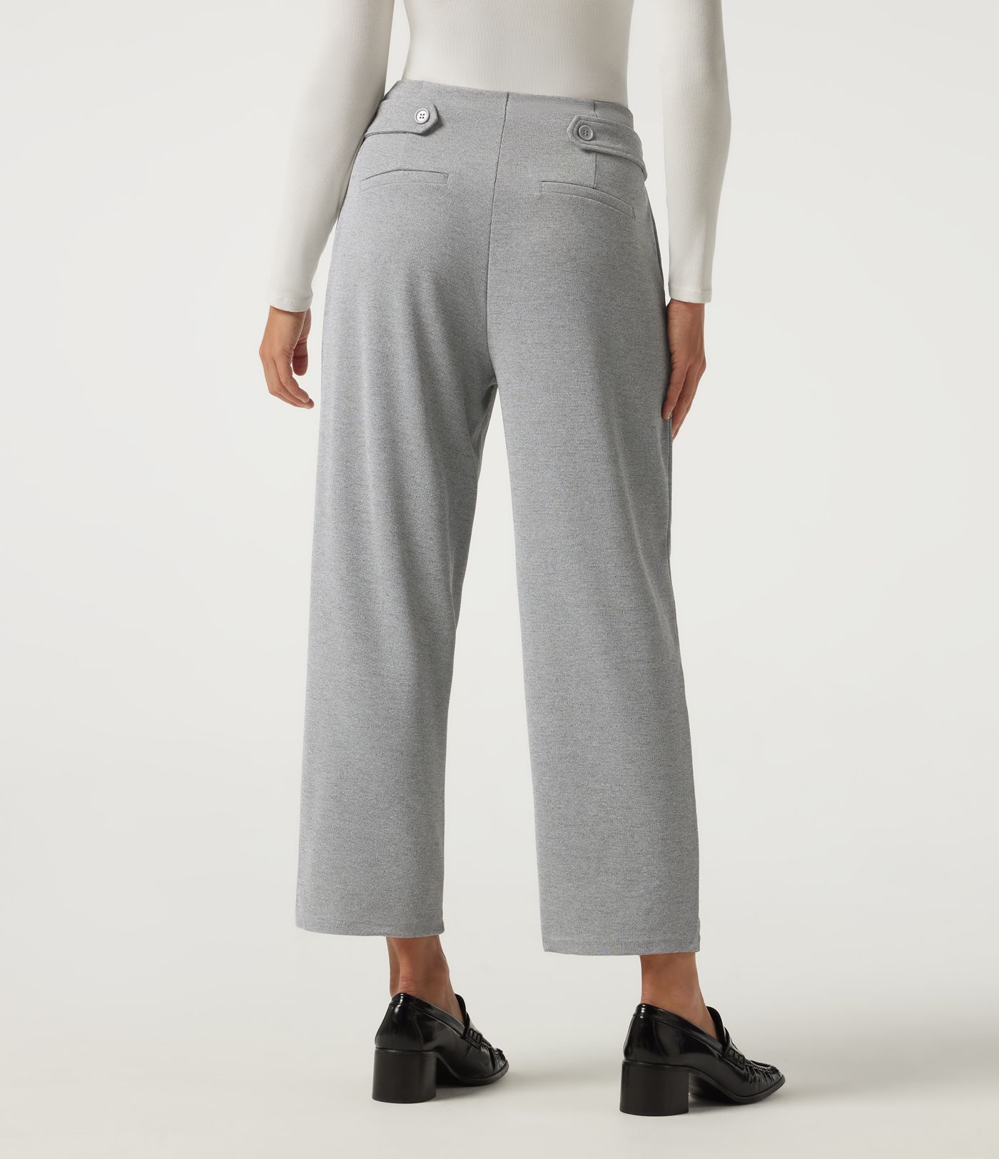 Pantalon de bureau Halara Flex™ taille mi-haute coupe fuselée gaufrée avec fronces et poches Pantalon de bureau Halara Flex™ taille mi-haute coupe fuselée gaufrée avec fronces et poches