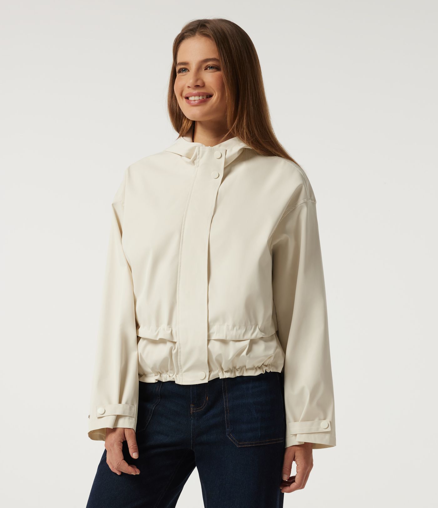 Hooded Long Sleeve Casual Jacket with Pockets