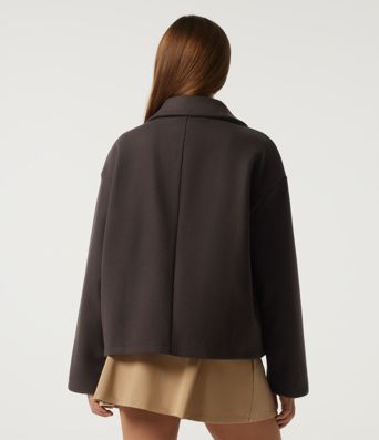 Collared Long Sleeve Casual Coat with Pockets Collared Long Sleeve Casual Coat with Pockets