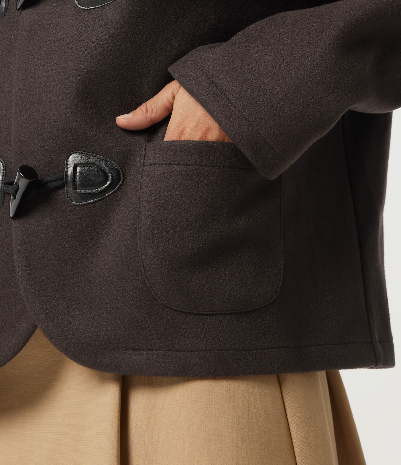 Collared Long Sleeve Casual Coat with Pockets Collared Long Sleeve Casual Coat with Pockets
