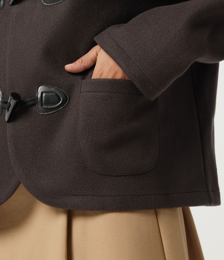 Collared Long Sleeve Casual Coat with Pockets Collared Long Sleeve Casual Coat with Pockets