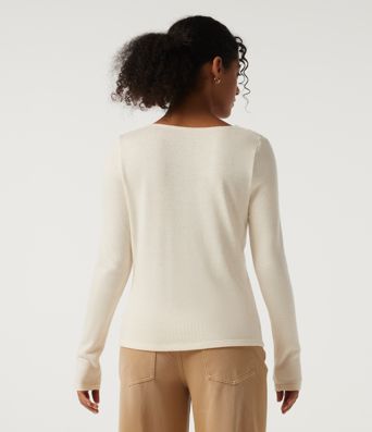 Cowl Neck Long Sleeve Asymmetric Casual Top