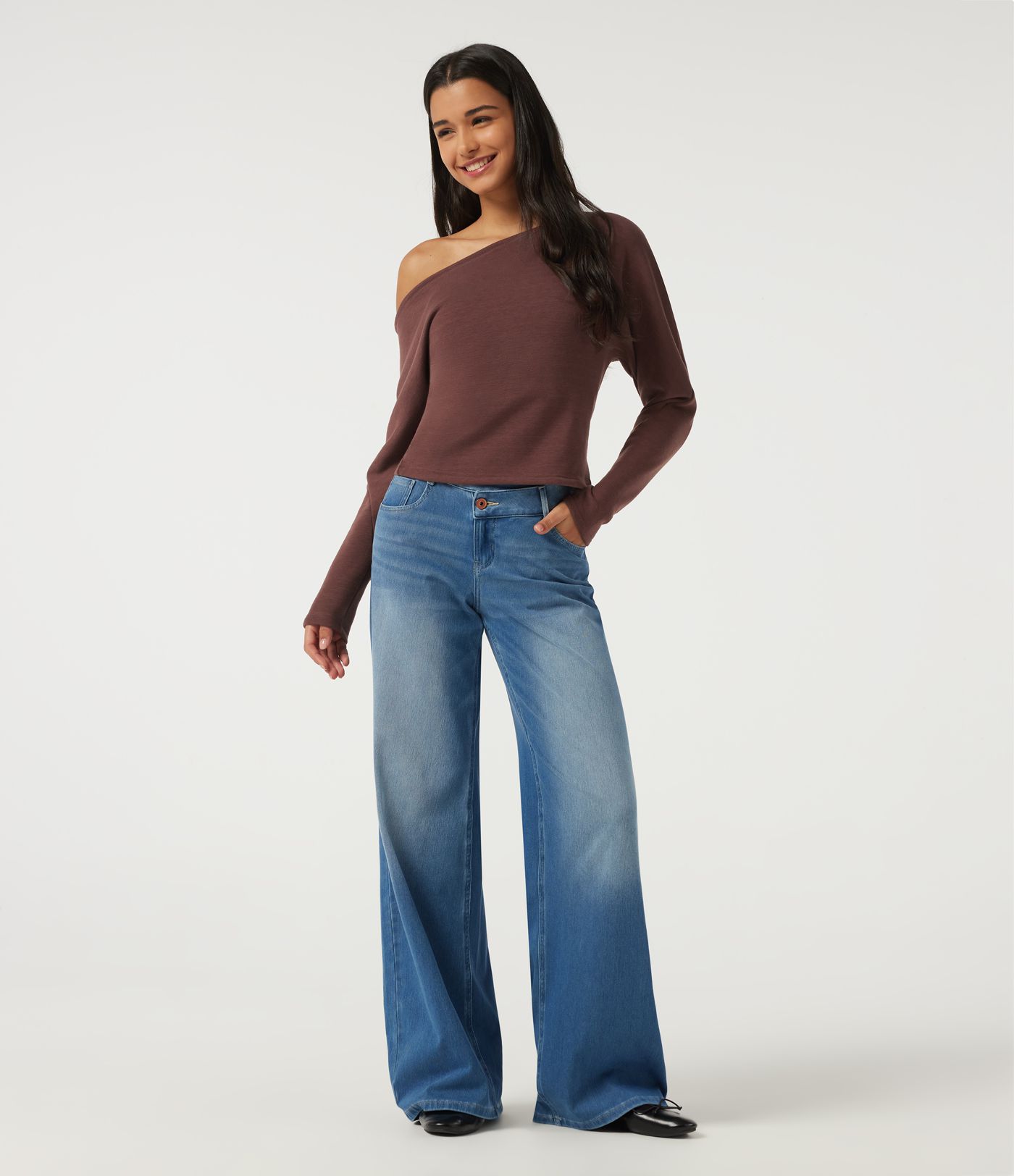 One Shoulder Long Sleeve Casual Sweatshirt